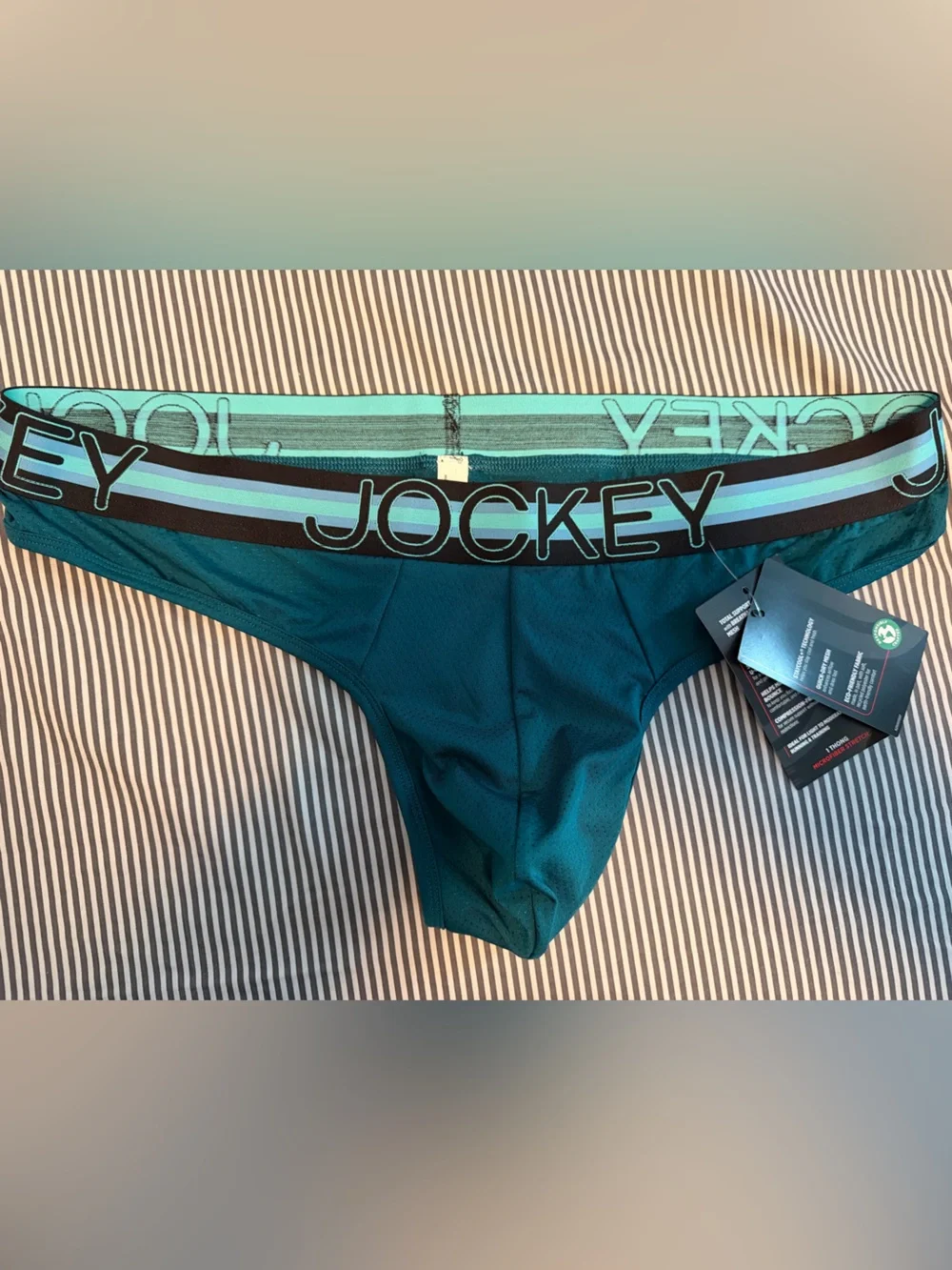 Jockey Men's Teal & Black Brief with Contrast Waistband